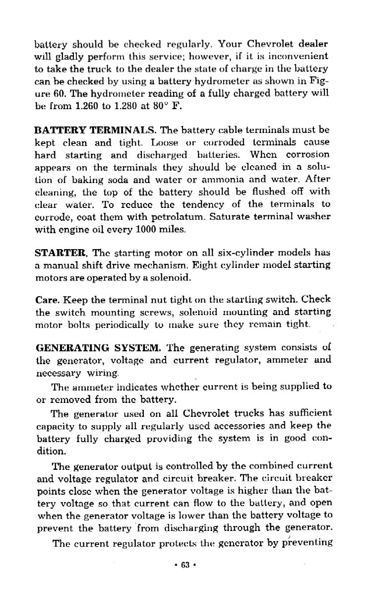 1959 Chevrolet Truck Operators Manual Page 75